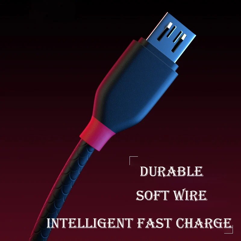 3D الملمس عدم الانزلاق كابل يو اس بي 2.4A سريع تهمة USB كابل بيانات ل Xiaomi LG اللوحي شاحن هاتف محمول يعمل بنظام تشغيل أندرويد USB كابل شحن