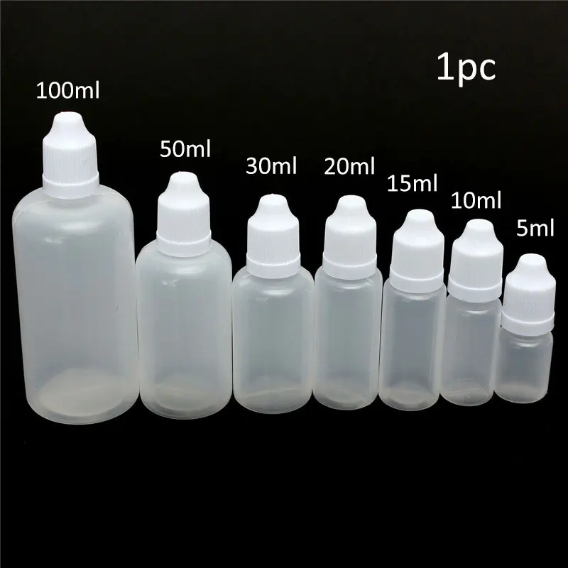 1 шт 10 мл/20 мл/50 мл/100 мл пластиковые бутылки для жидкости сжимаемые бутылки-капельницы для глаз пустые бутылки