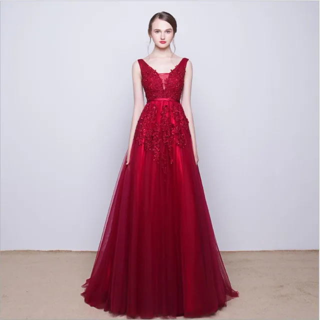 Red Prom Dresses Grey
