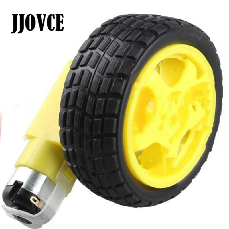 JJOVCE New Smart Plastic Car Wheel Toy Car Robot Tire Wheel with DC 3