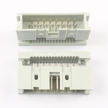 5 шт. в партии 2,54 мм 0," Шаг 2x8 Pin 16 Pin IDC Мужская коробка коннектор плоский кабель Разъем