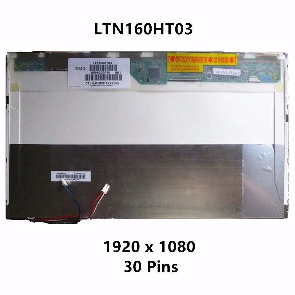 

New 16'' LCD Screen Display Matrix Panel Replacement LTN160HT03-002 LTN160HT03-N01 LTN160HT03-001 LTN160HT03 1920 x1080 2 CCFL