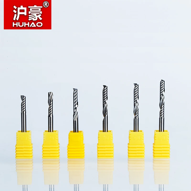 

2pcs/lot 4mm Single Flute Spiral Cutter router bit CNC end mill For Acrylic carbide milling cutter tugster steel cnc tools