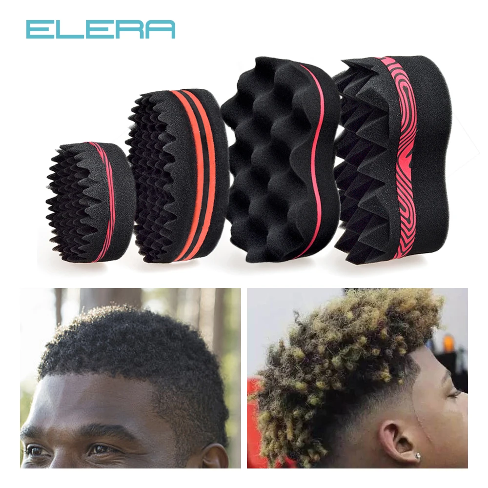 

4pcs/set Magic Double Side Arc-Shaped Twist Hair Sponge Hair Curl Sponge Brush For Natural Hair Style Afro Coil Wave Sponge