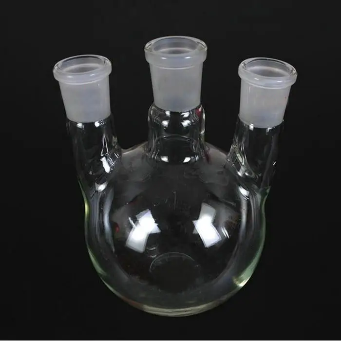 

50ml, Glass Flask,Three Straight Necks, Glass Reaction Bottle For Laboratory