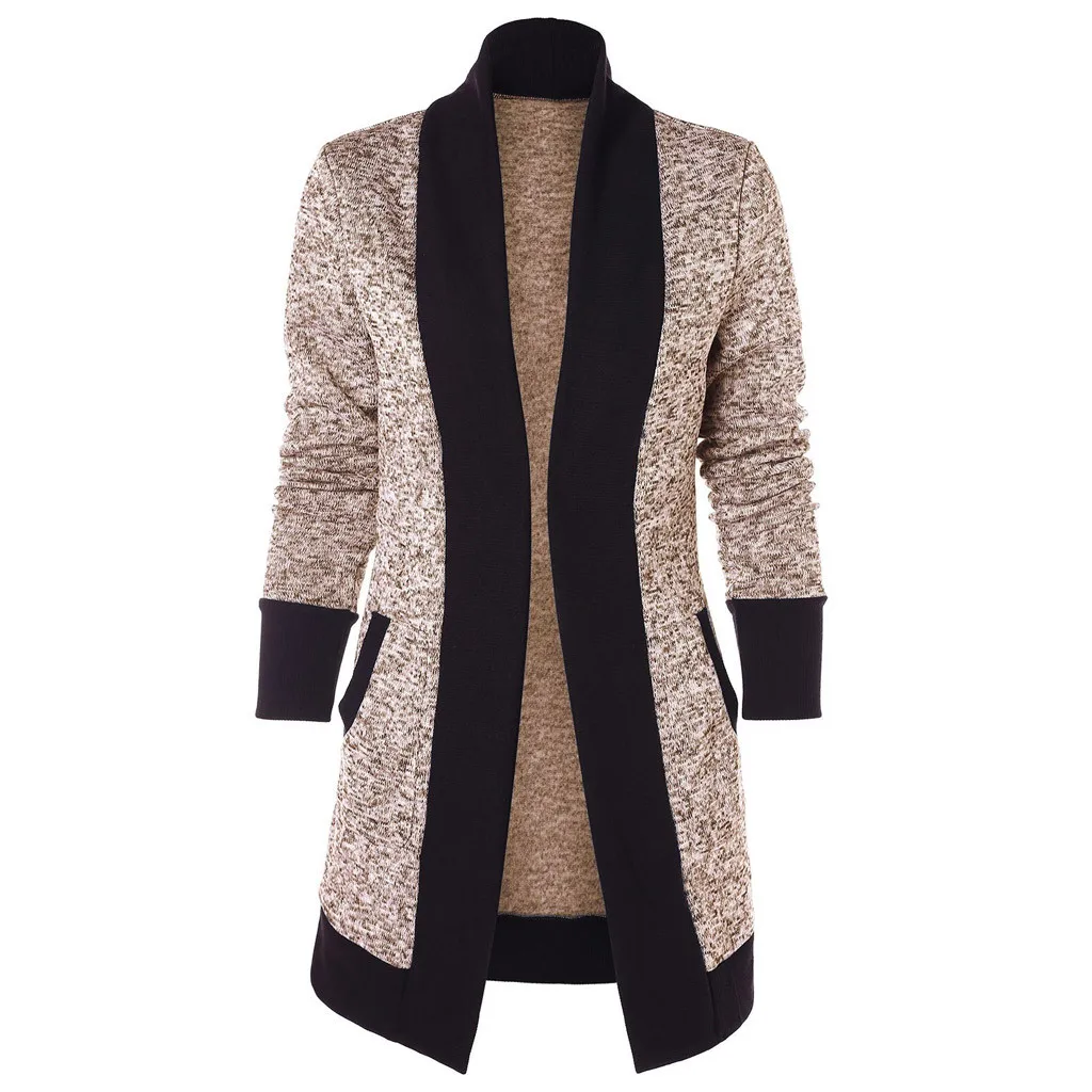 jacket women Kimono Cardigan Long Sleeve patchwork Knitted jacket coat women Fashion Vintage jacket women clothes veste femme
