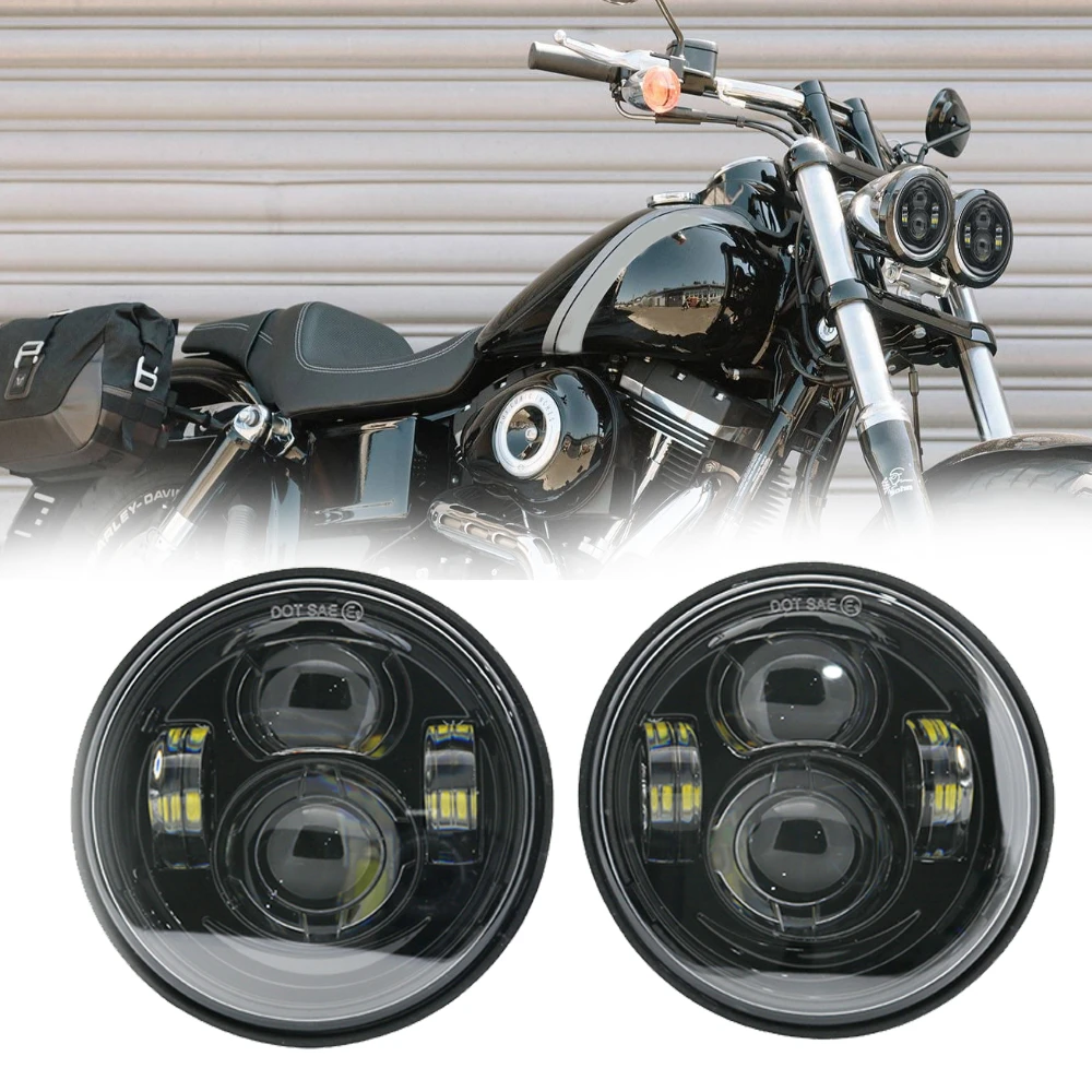 

LED Headlamps For Harley Dyna Fat Bob FXDF Model Projector LED Lamps Fat Bob Headlight Dyna Glide Fat Bob