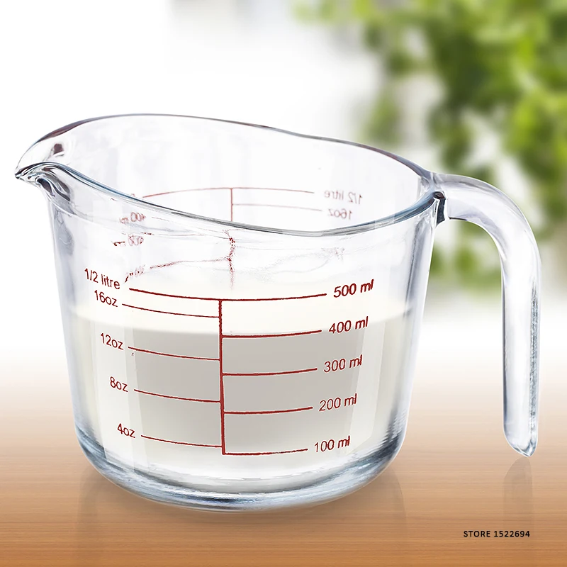 Premium Reinforced Glass Measuring Cup Optional 1000ml & 500ml