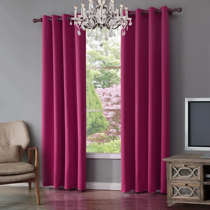 Us 21 84 5 Off Myru Fashionable Dark Pink Window Cutains 4 Sizes Curtains For Home Windows Using In Curtains From Home Garden On Aliexpress