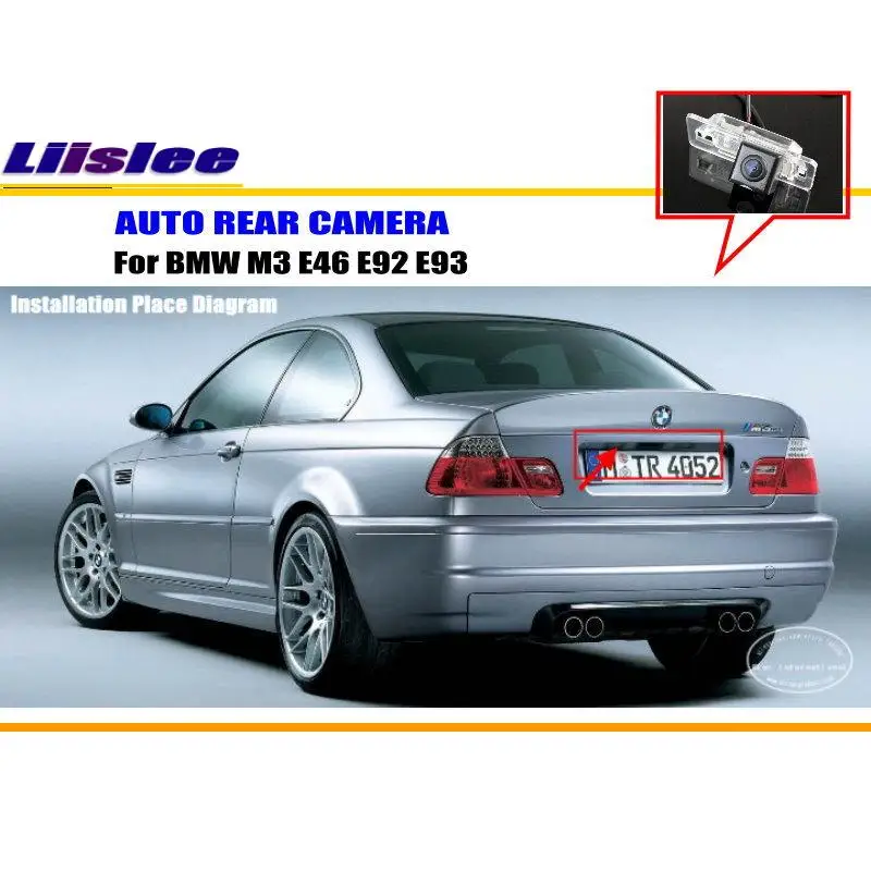 

Liislee Car Camera For BMW M3 E46 E92 E93 / Rear View Camera / HD CCD RCA NTST PAL / License Plate Light Camera