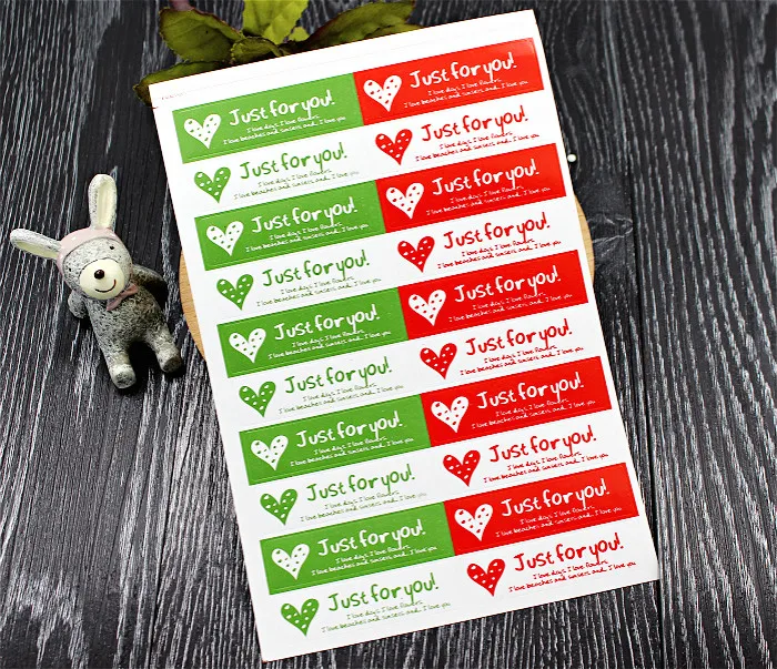 

Hand made just for you Scrapbooking Kraft Paper Labels Envelopes Packaging Seals Sticker DIY For Cake Box Wrapping Baking Decor