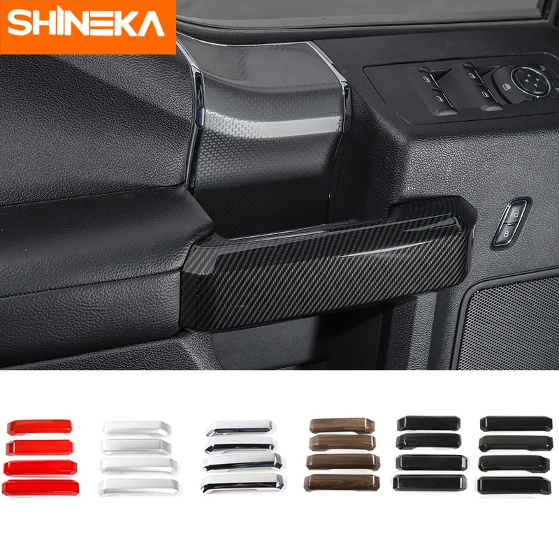 Estilo do Carro Maçaneta da Porta Kit para Ford 2020 + Alta Shineka Interior Capa Guarnição Tira Adesivo F150 Qualidade Frete Grátis Abs