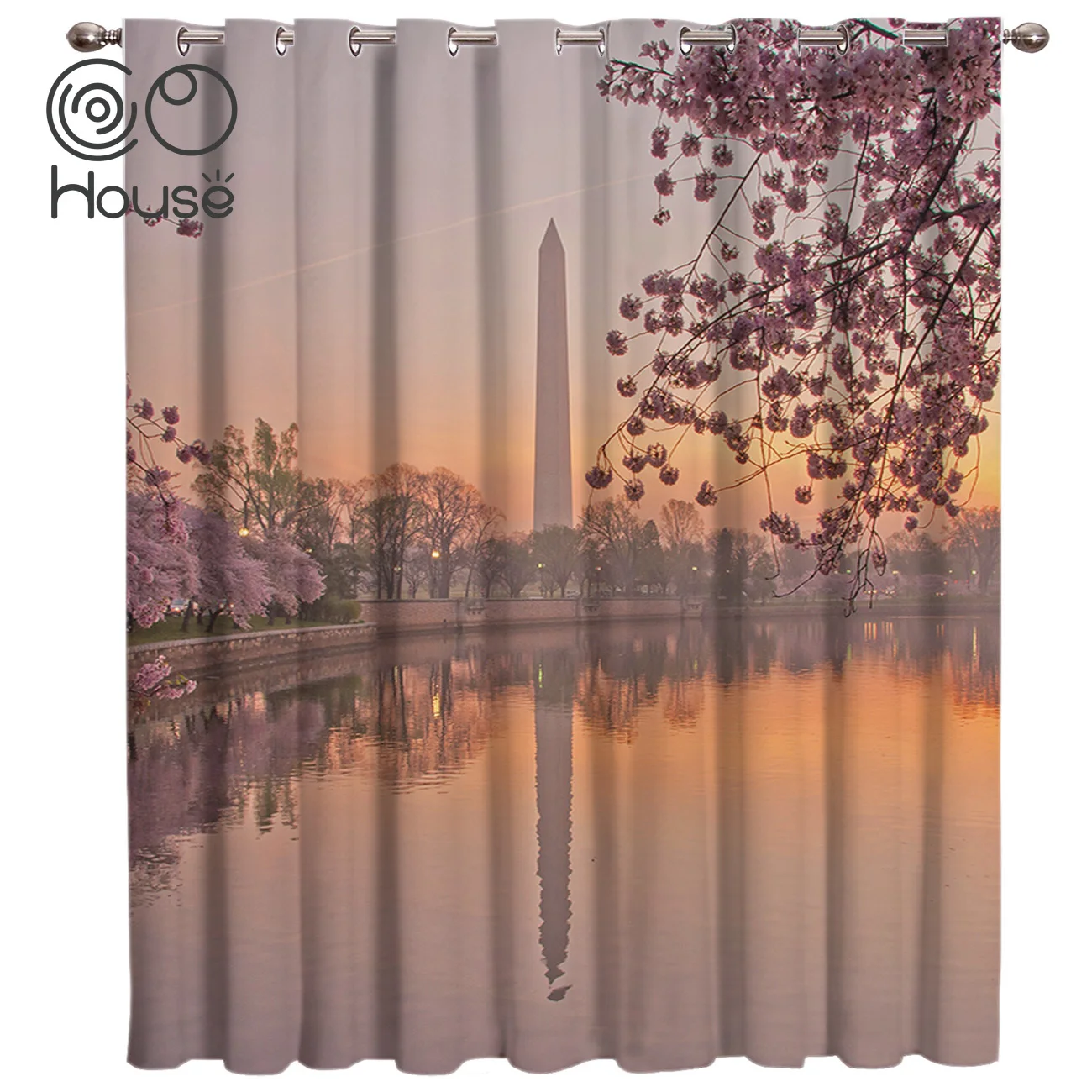 COCOHouse Washington Sakura Plant Landmark Туризм история оконные шторы темная Гостиная Ванная