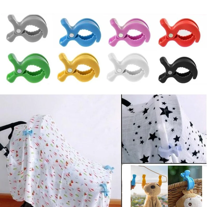 

1Pc Colorful New Baby Car Seat Accessories Toy Lamp Pram Stroller Peg To Hook Cover Blanket Clips