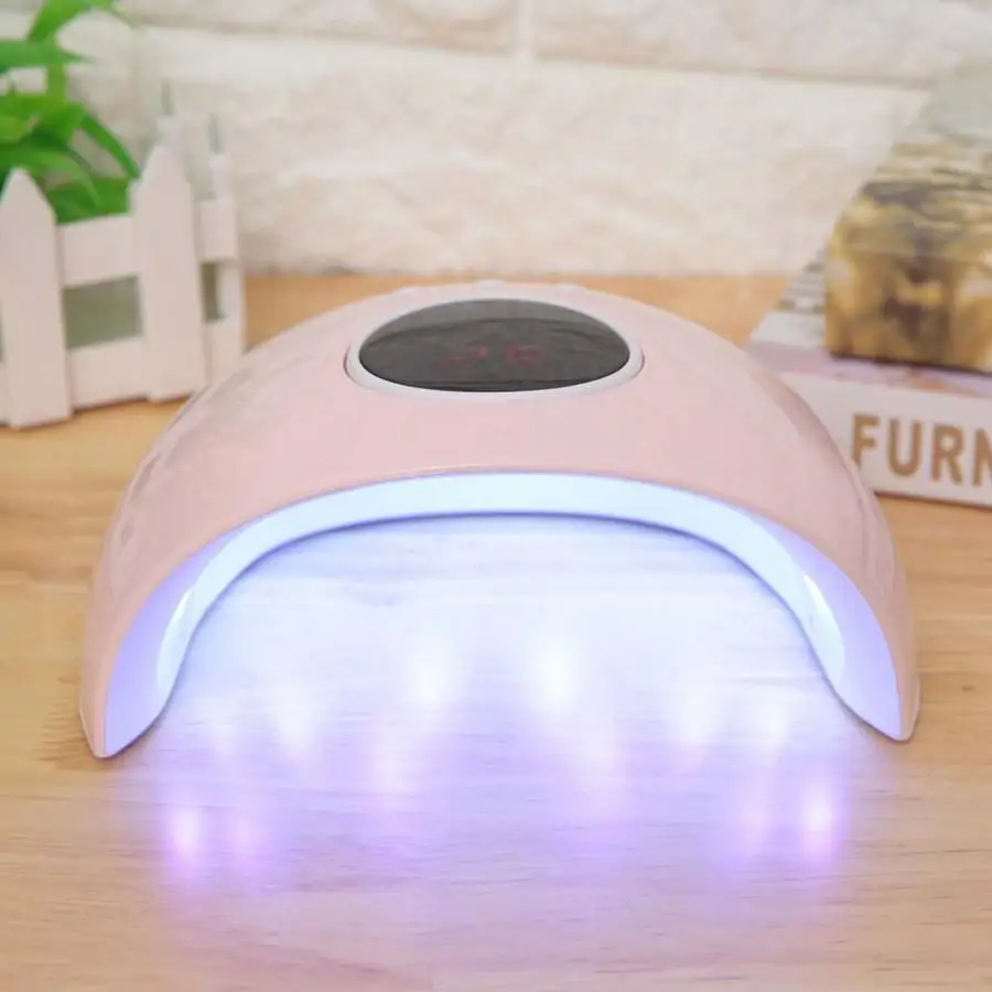 Ногтей для ногтей 24 Вт ЖК-дисплей УФ-сушка для ногтей Двойные источники света Гель-лак легкий аппарат для маникюра машина для ногтей