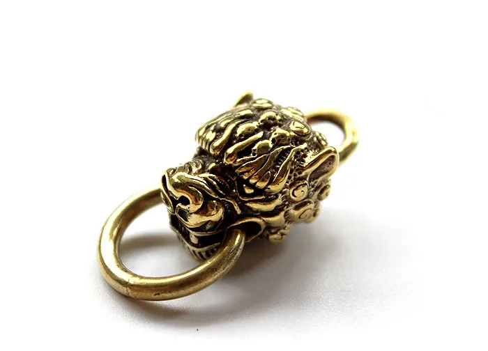 

Brass Flamitis Animal Lion EDC Keychain Pendant Zipper Head Phone Fall