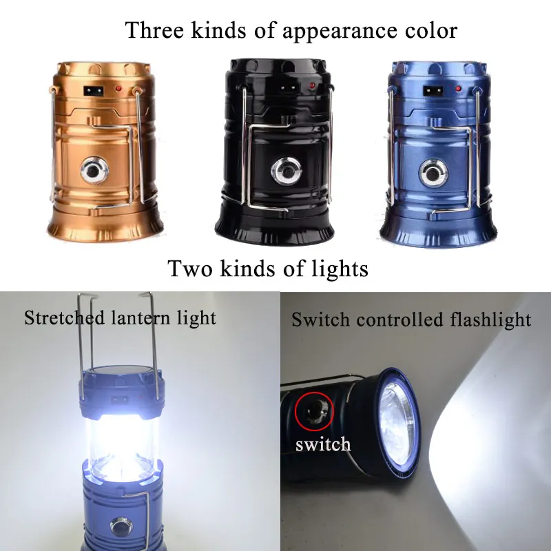 Портативный фонарь на солнечной батарее с зарядкой от USB|portable lantern|camping lantern