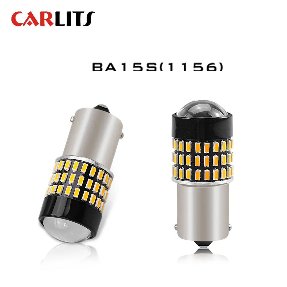 CARLITS 2x p21w светодиодный лампы автомобиля светильник светодиодный 1156 ba15s t20 p21/5 Вт авто светодиодный 12V bay15d 1157 bau15s 7443 w21/5 Вт t25 3157 LED DRL задний фонарь - Испускаемый цвет: 1156 Yellow