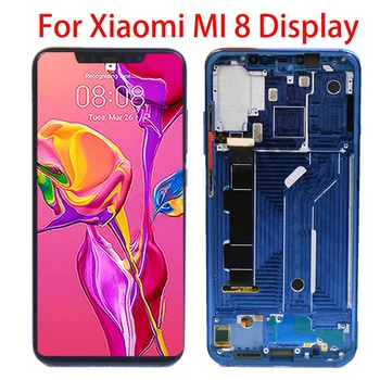 

Amoled Screen For Xiaomi Mi8 Mi 8 LCD Display Touch Screen Digitizer Assembly Mi8 LCD With Frame Screen Replacement Display Blue