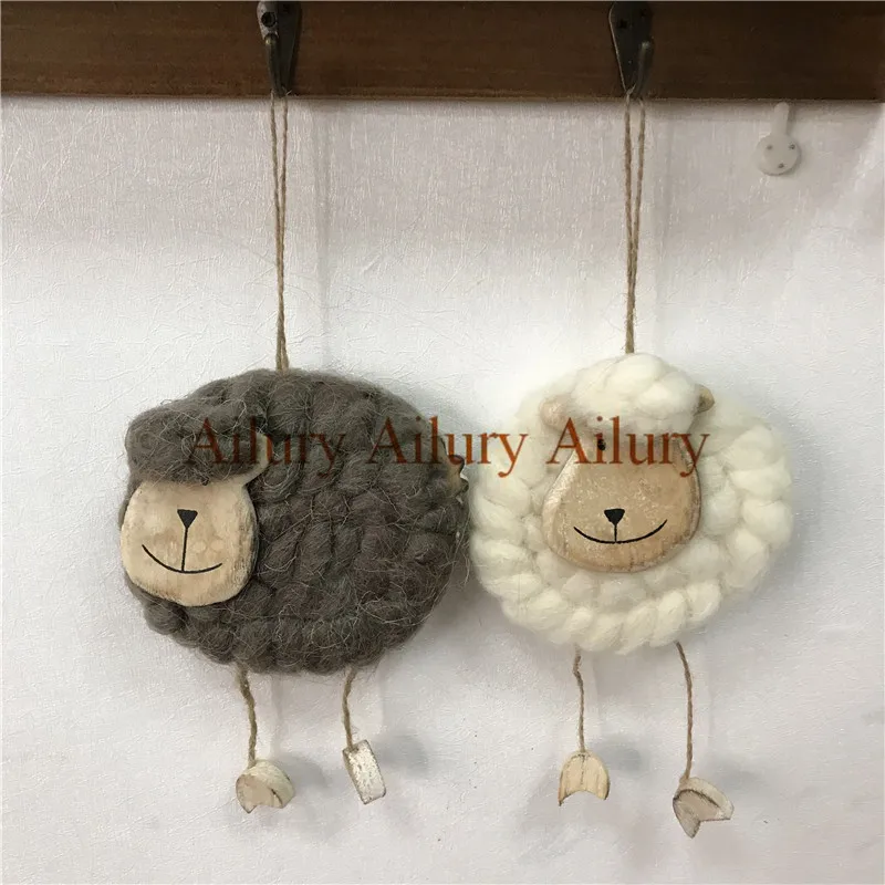 

Unique,Nordic style cute alpaca pendant, children's room decoration, wool felt pendant, gift