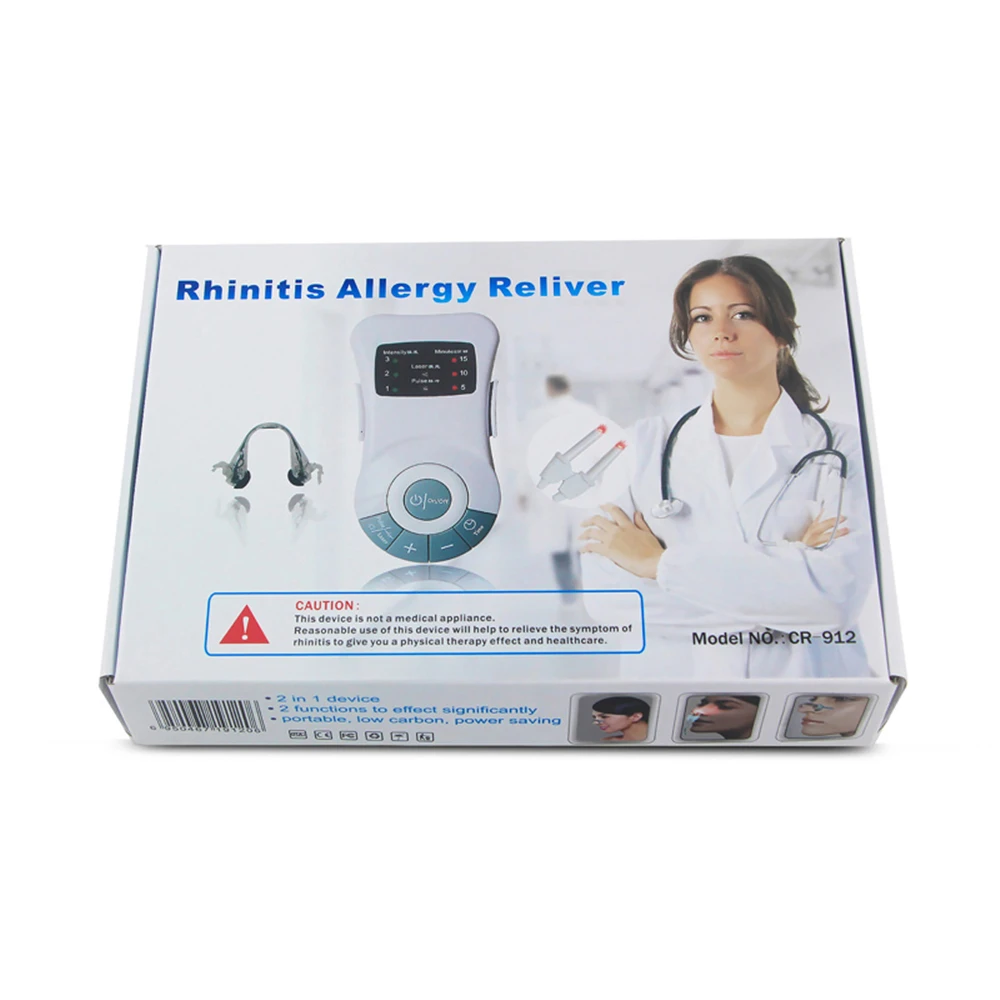 Allergy Rhinitis Sinusitis Reliever Electric Therapy Nose Cleaner Massage Cure Hay Fever Low Frequency Pulse Laser Health Care