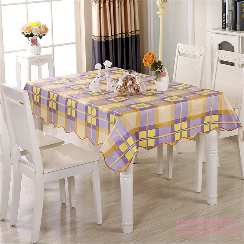  Thickened Plastic Tablecloth Pvc Tablecloth Waterproof Tea Table Cover Oil Cloth Tablecloths Tablec