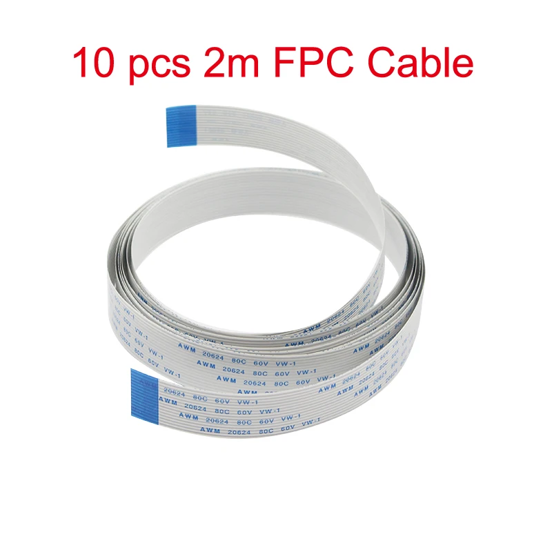 10 pcs 2M Ribbon FPC Cable 15pin 0.5mm Pitch Flat Wire Cable for Raspberry Pi 3 Camera FFC Cable for Raspberry Pi 3 Model B+ photo