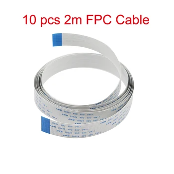 

10 pcs 2M Ribbon FPC Cable 15pin 0.5mm Pitch Flat Wire Cable for Raspberry Pi 3 Camera FFC Cable for Raspberry Pi 3 Model B+