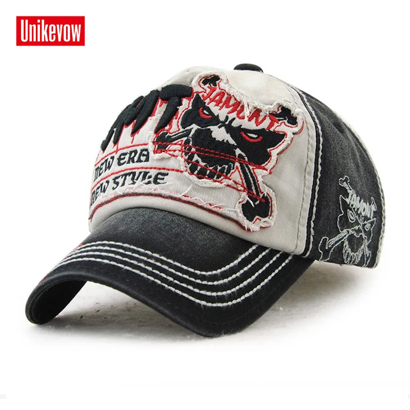 

UNIKEVOW Europe style baseball cap 100% cotton Skull patch Cap For Men And Women High quality Sports Leisure Hats Hip Hop Hats