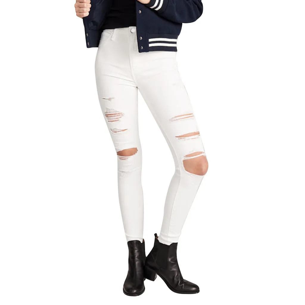 Ropa De Mujer Pantalones Vaqueros Sexy Ajustados Elasticos De