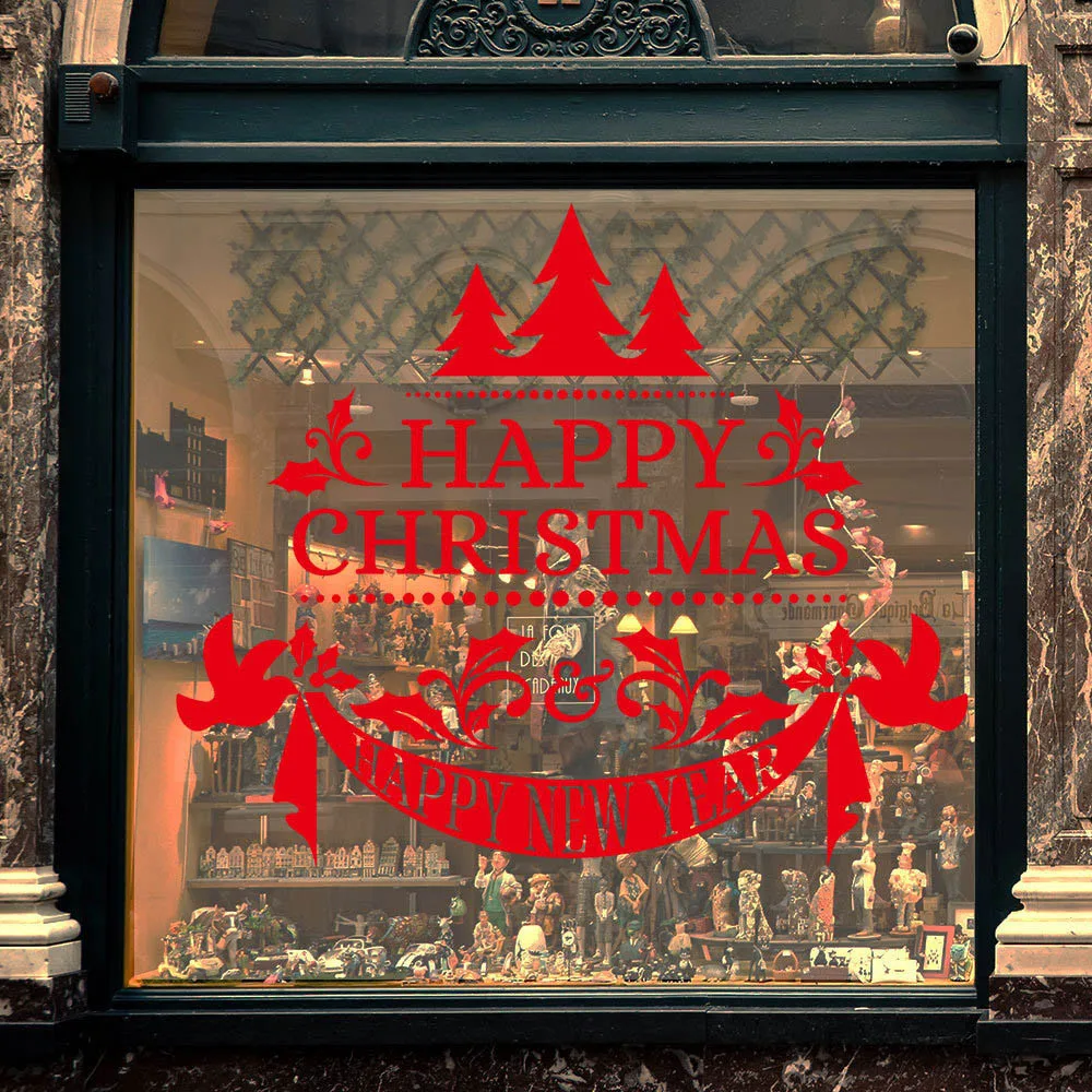 Vinyl Removable Wall Sticker Merry Christmas Decals For Christmas Wall