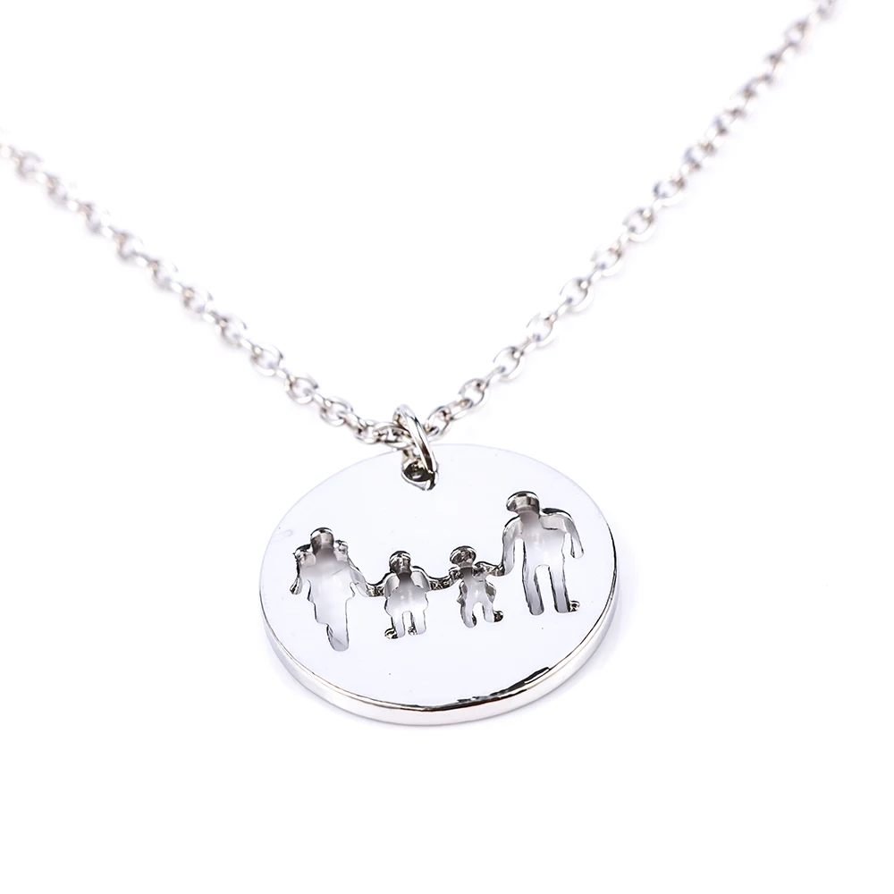 Personalized Creative Dad Mom Son Daughter Family Theme Pendants Dad Mom Son Daughter Family Theme