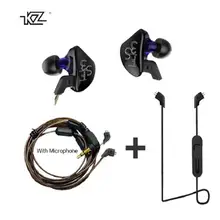 KZ ES3 наушники Гибридный привод с микрофоном 1DD+ 1BA Гибридный в ухо Monito Бег Спорт bluetooth кабель наушники