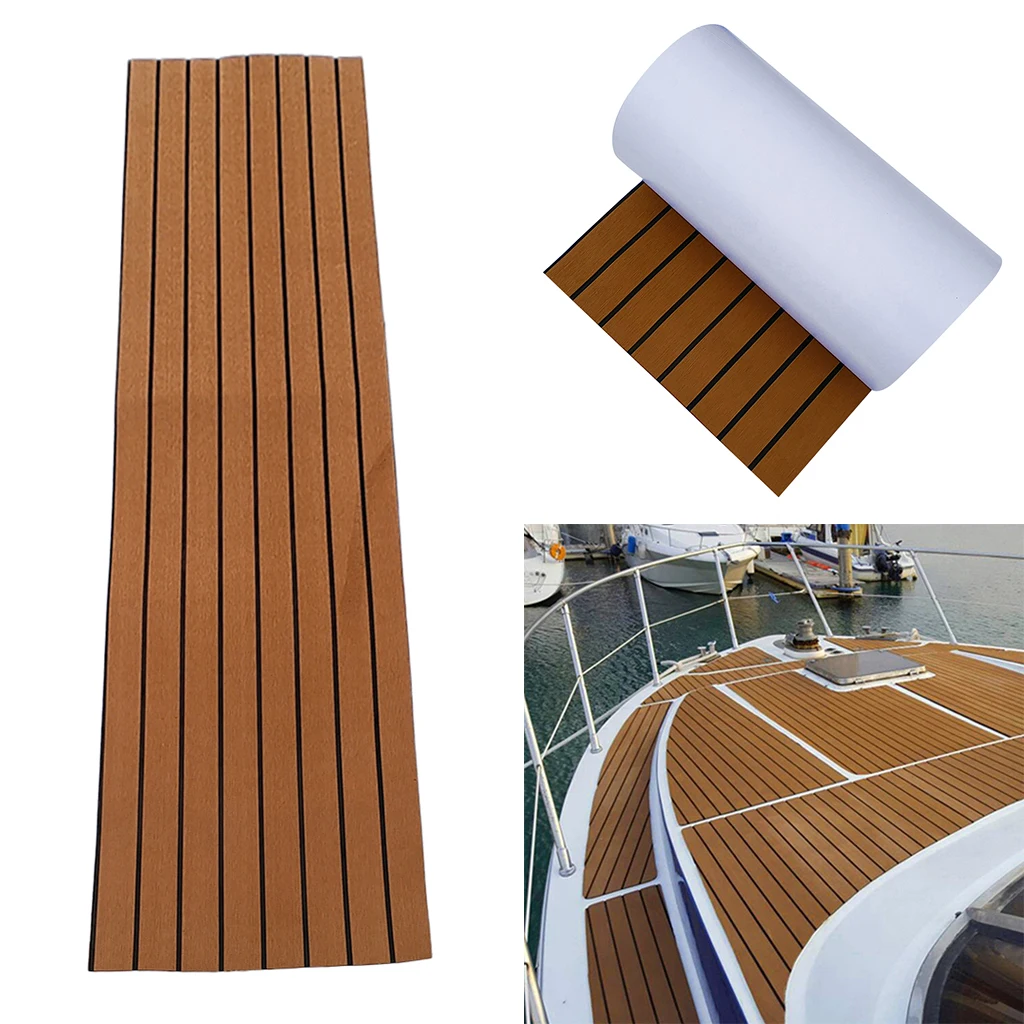 Marine Boat Flooring Mat EVA Foam Yacht Teak Decking Sheet Car RV Carpet Pad DIY Traction Non-Slip Grip Mat Kayaks Surfboards