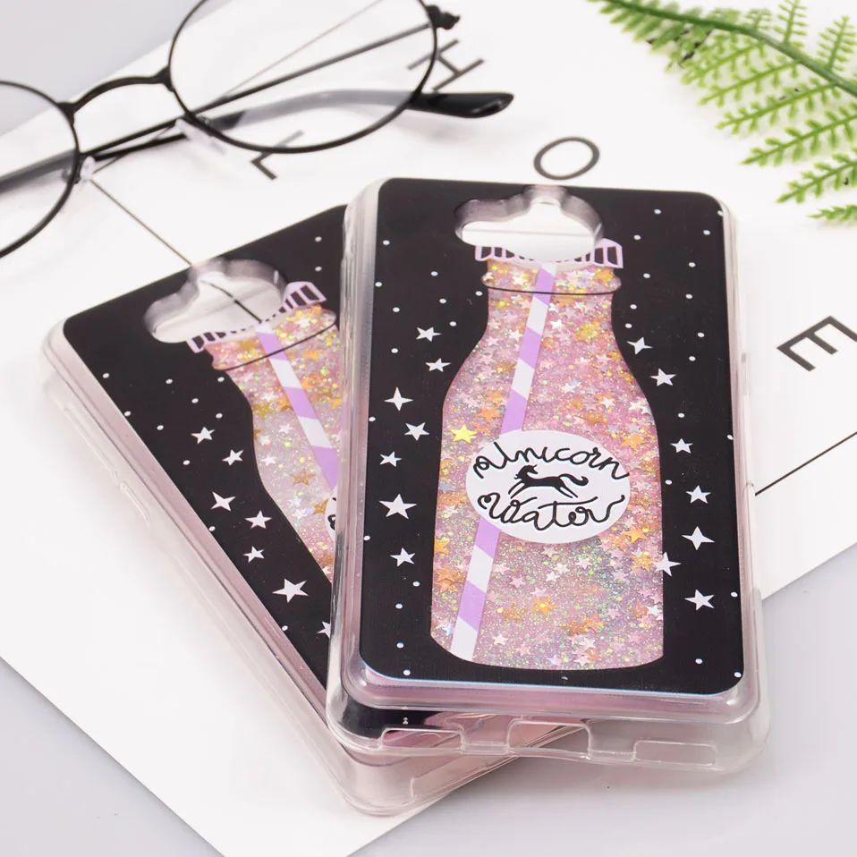 Reaoom for Huawei Y5 Y6 2017 Case Glitter Dynamic Liquid Colorful Star Quicksand Cute Bottle Unicorn Cover for Huawei Y5 Y6 2017 (7)