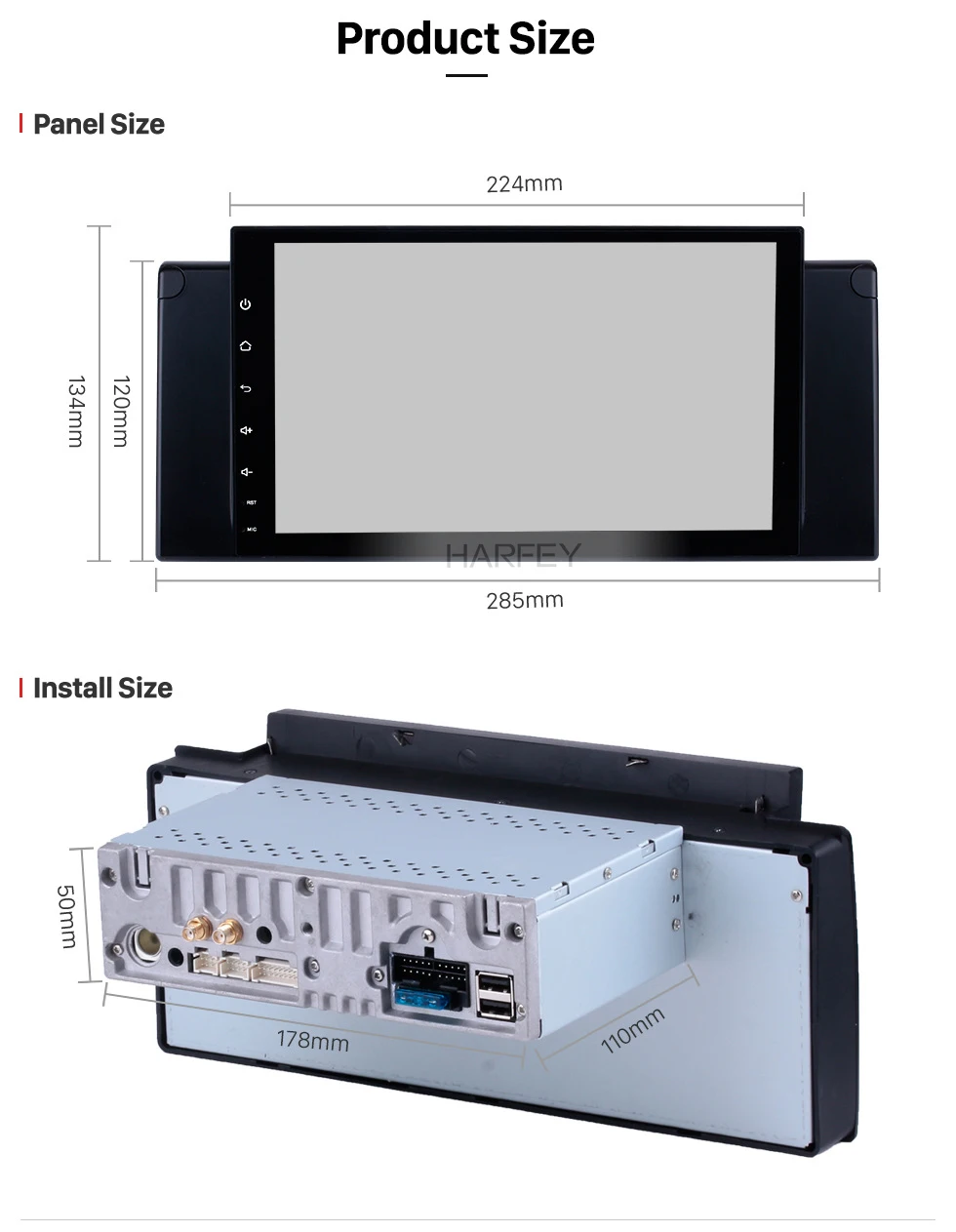 Best Harfey 9" Android 9.0 Car Multimedia Player GPS Navi For 1996-2003 BMW 5 Series E39 520i 523i 525i M5 with Mirror Link SWC 19