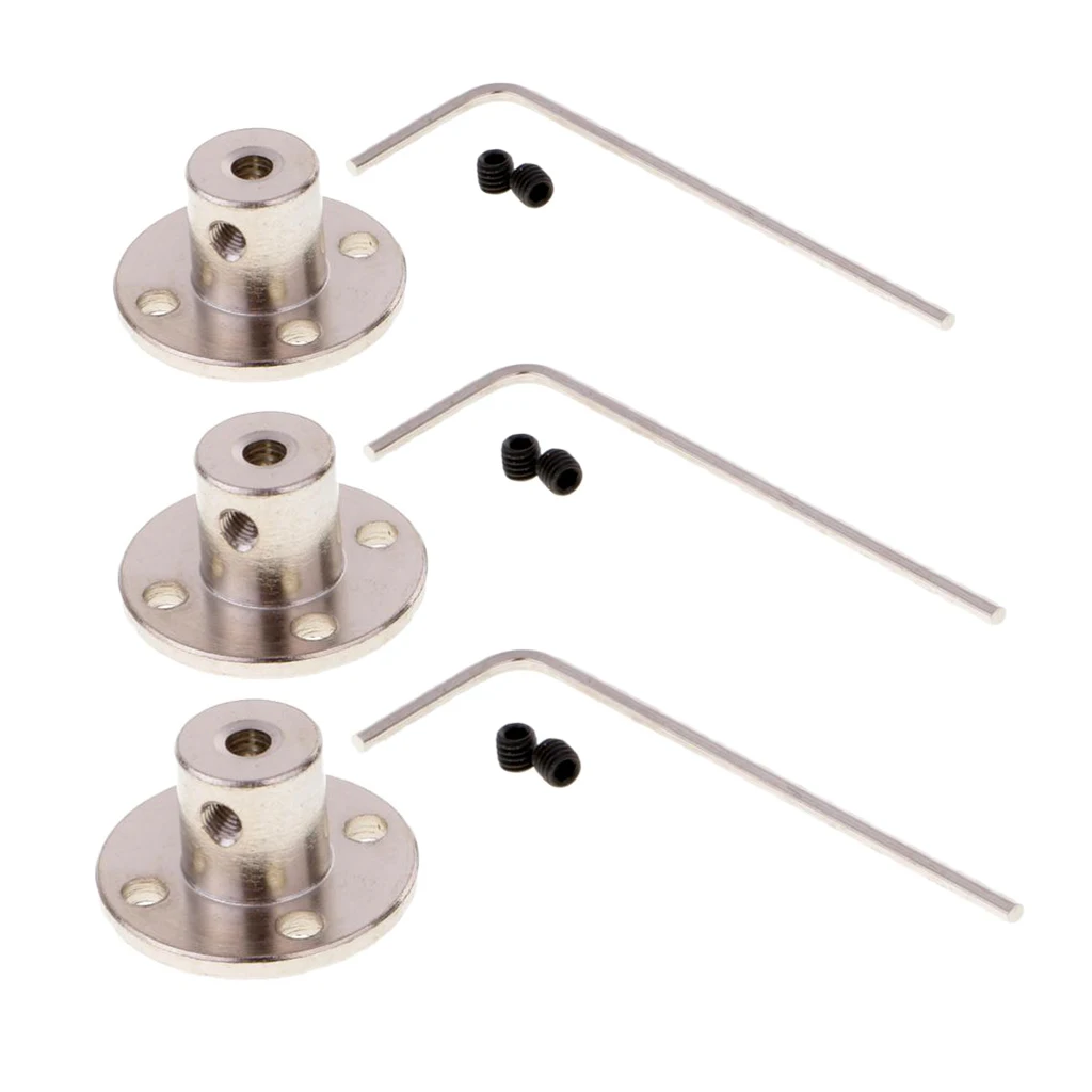 3 Set of 8mm Rigid Flange Coupling Motor Guide Shaft Coupler Motor Connector Set