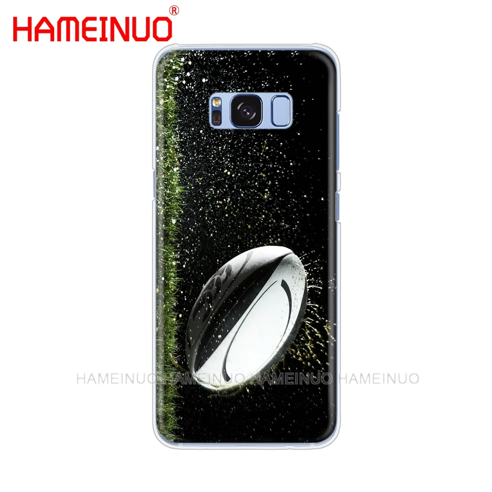 HAMEINUO كرة رجبي الرياضة الخليوي غطاء إطار هاتف محمول لسامسونج غالاكسي S9 S7 حافة زائد S8 S6 S5 S4 S3 البسيطة