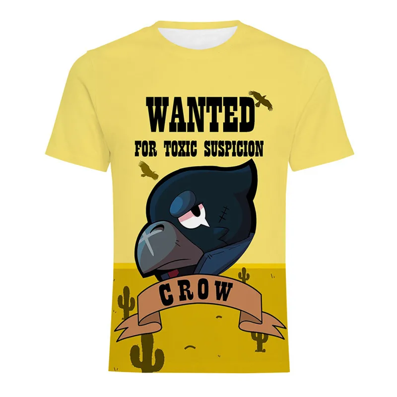 

Summer New Kids shooting game T shirt Men/Women 3D Printed Brawl Stars T-shirt Cartoon Fashion streetwear Short sleeve