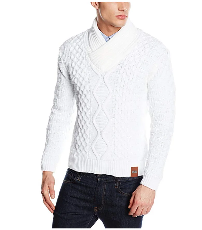 ZOGAA Men Turtleneck Sweater Fashion Solid Winter Outwear Men Plus Size Sweater Warm Coarse Wool Sweaters Men 2019 NEW