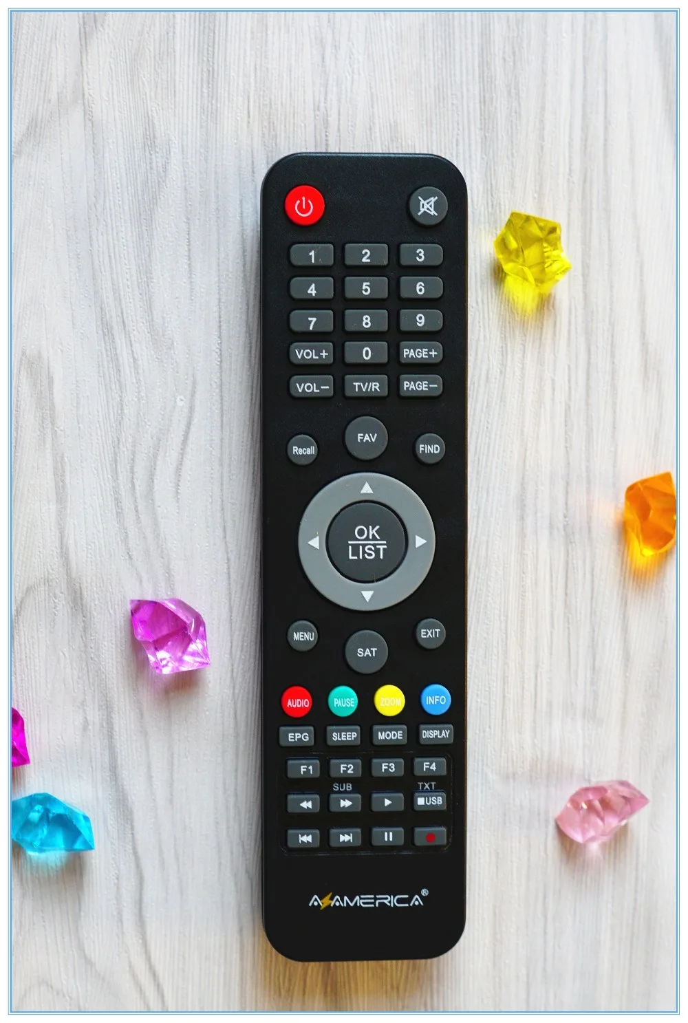 

High Quality 48 Keys AZAMERICA Remote Control S1001 Set-up Box Receiver AZBOX STB