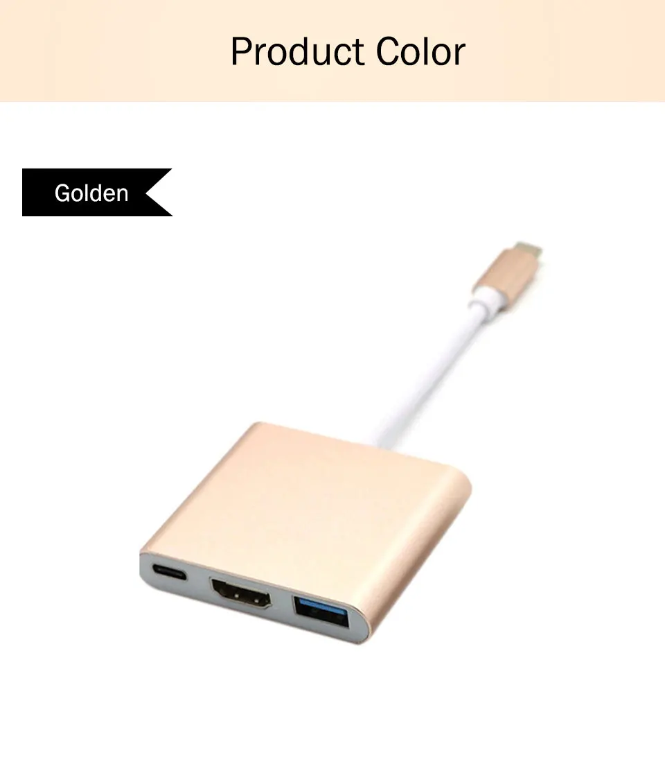 USB 3.1 Type C Thunderbolt 3 TO HDMI USB 3.0 multi-port Adapter Dongle Dock Cable for New Macbook Pro Mouse Keyboard TV Phone (5)