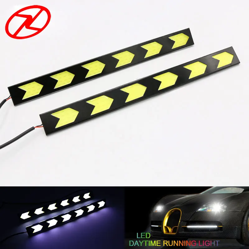 

2PCS Waterproof Universal led DRL 12 V Arrow COB 6000K White LED Car Driving Light Day Light Daytime Running Light