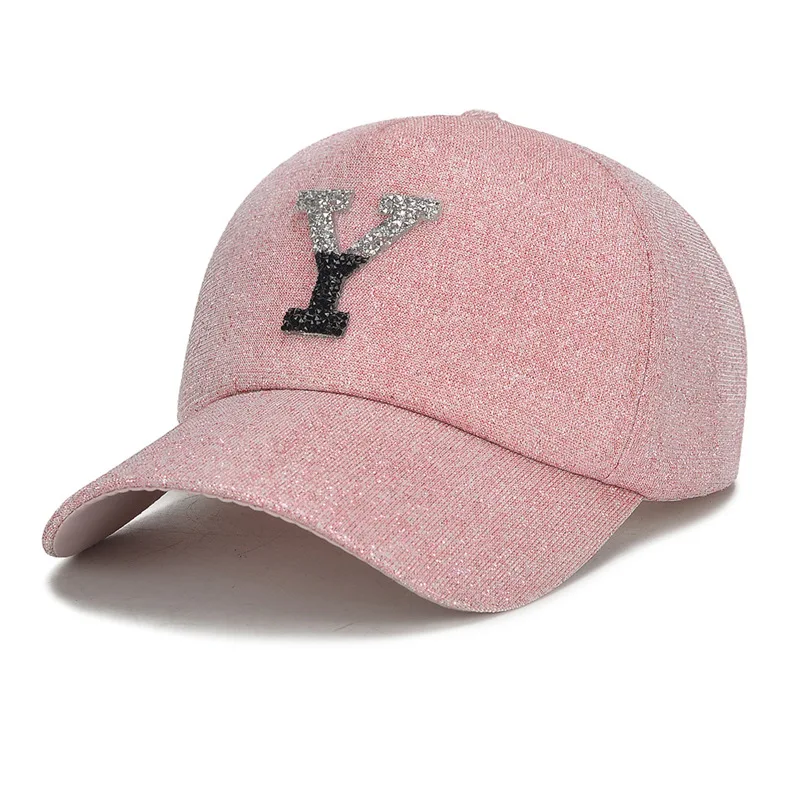 New Luxury Brand Women Ball Hat Fashion Bling Bling Baseball Cap Top
