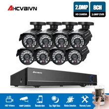 Home 8CH CCTV DVR System AHD DVR 1080P 2.0 Megapixels IR Security Camera 3000TVL CCTV Camera Security System 