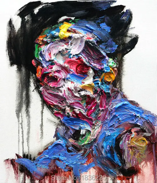 abstract facial paintings