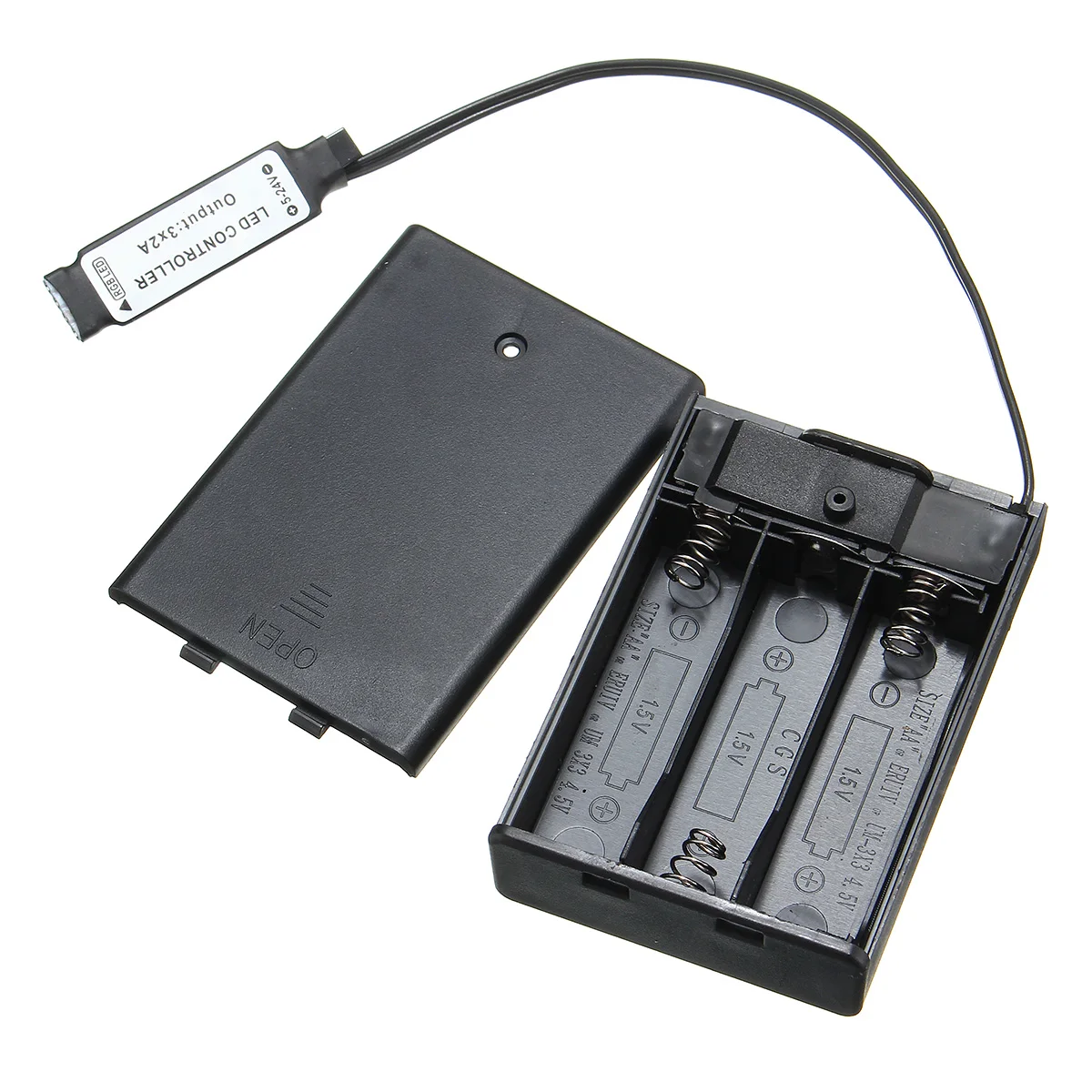 

Smuxi Mini RF Controller Battery Box with 24 Keys Remote Control for RGB LED Strip DC4.5V
