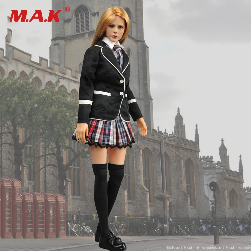

ZYTOYS ZY15-30 1/6 Scale Black School Uniform Set Female Students Suit Clothes For 12" Action Figure Toys Accessories