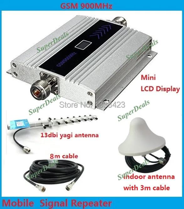 13db yagi LCD display mobile phone mini GSM 900mhz signal repeater repetidor cell phone GSM signal