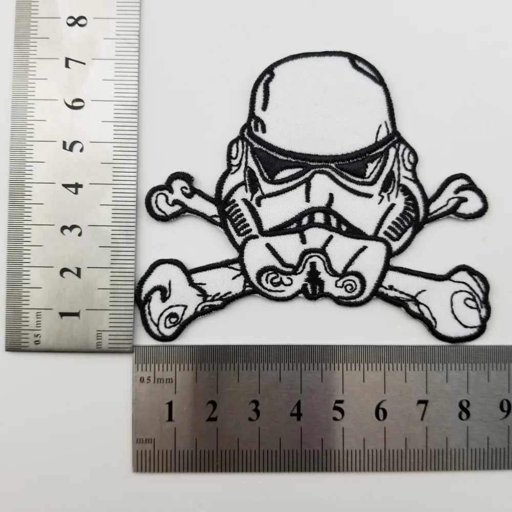 Star Wars Clone Storm trooper patch embroidery iron on movies skull bones custom for T-shirt free shipping (2)